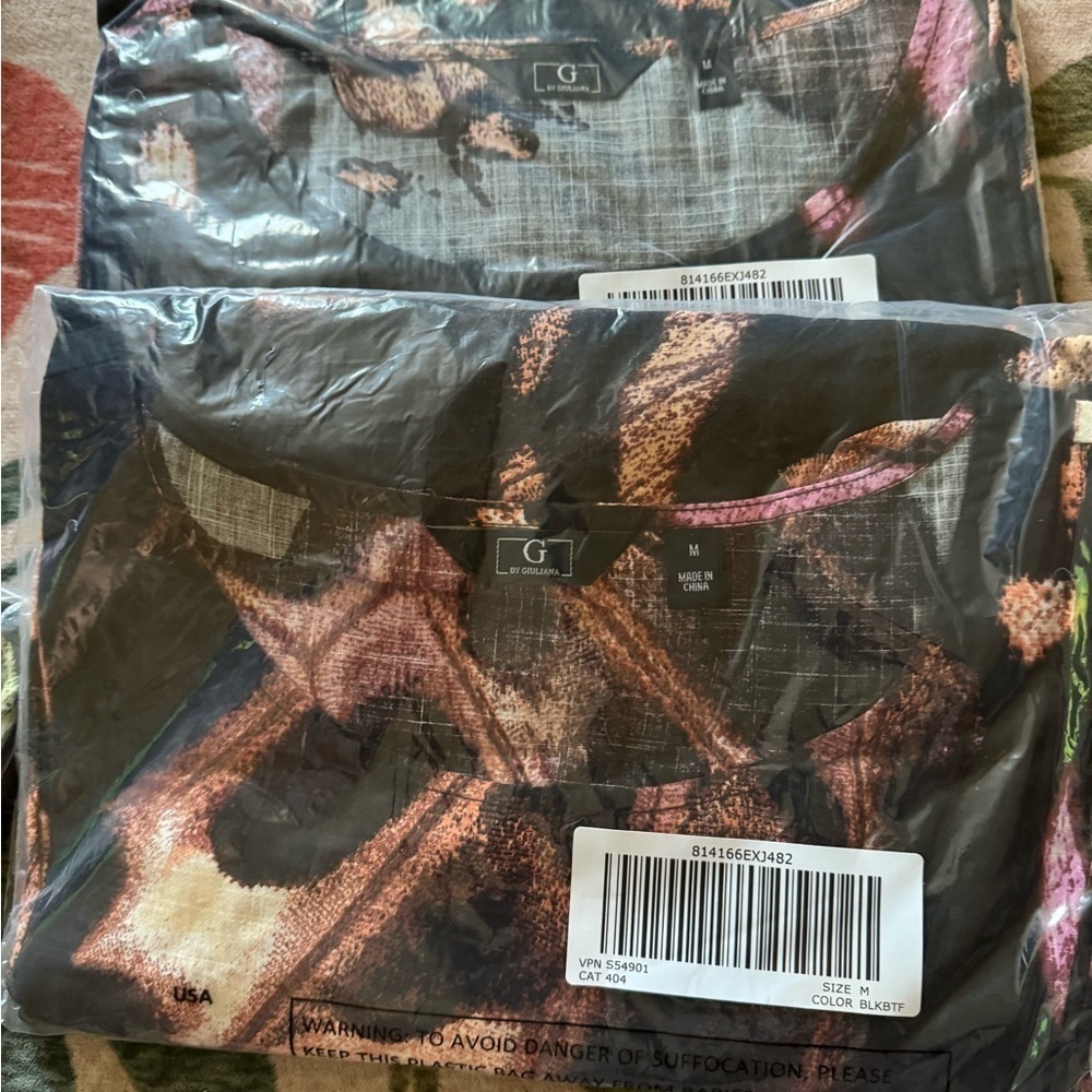 G by Giulianna Purple Orange Black Butterfly Print Midi Dress M - Picture 4 of 5